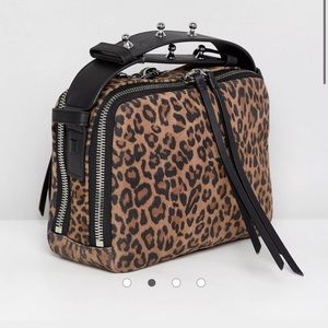 All saints cheetah crossbody bag